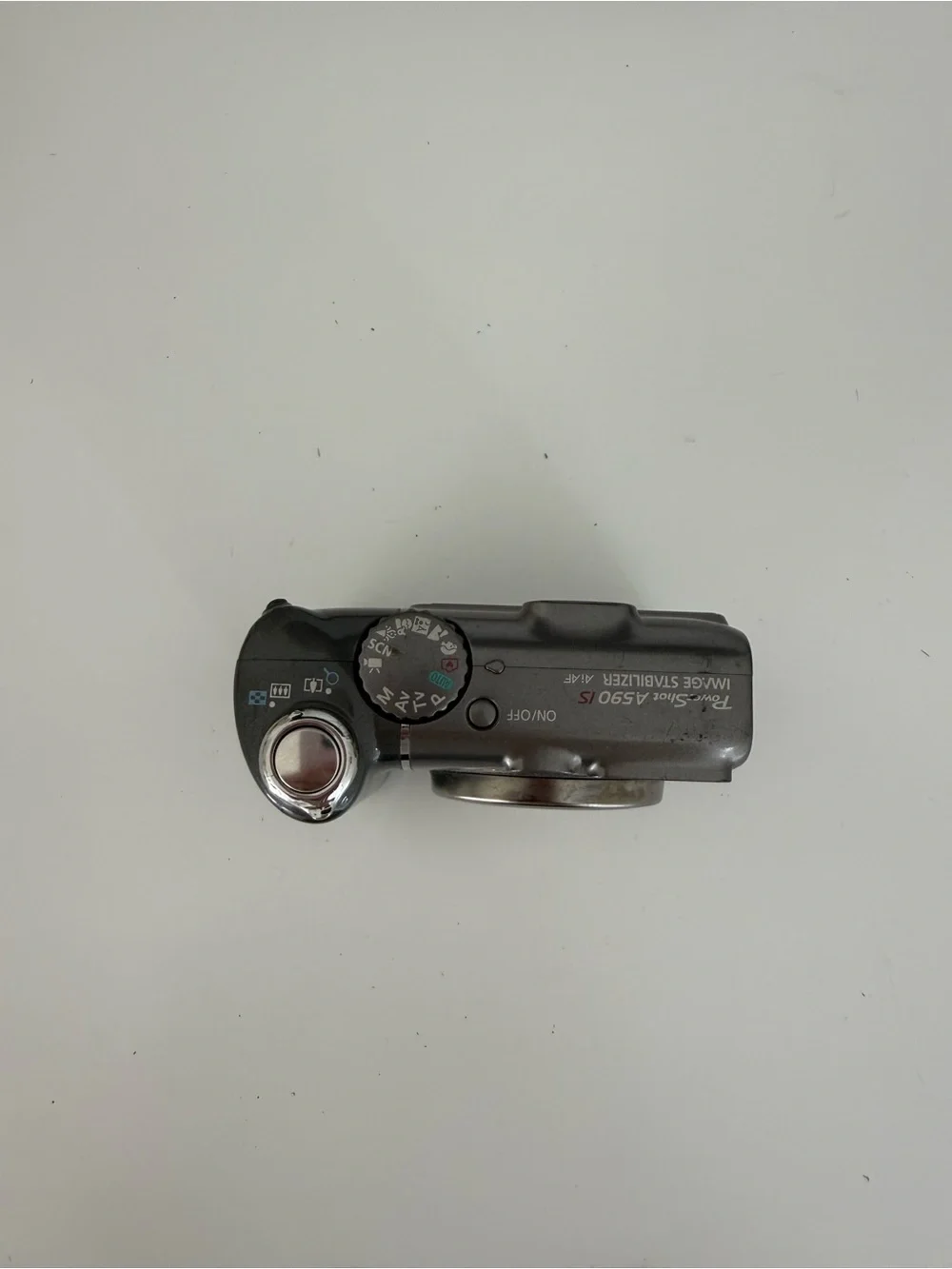 Canon PowerShot A590 Digital Camera - Black and Silver